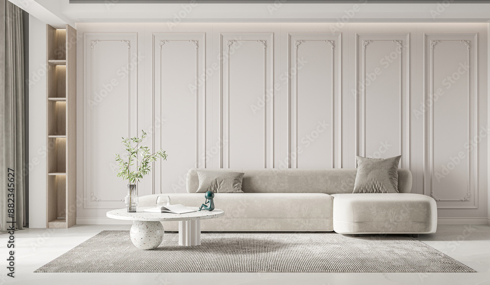 Fototapeta premium Modern contemporary living room interior - 3d render