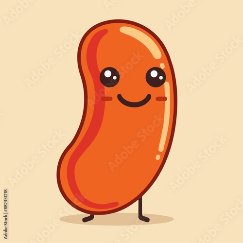 Cute Cartoon Sausage Hot Do...