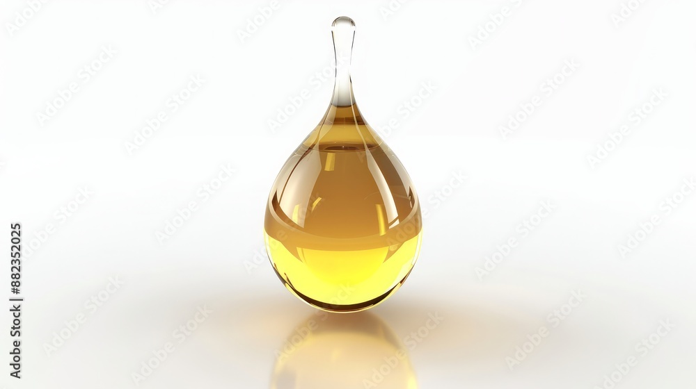 3D rendering of a serum drop essence oil liquid drop on a white background 3D rendering of a serum drop essence oil liquid drop on a white background