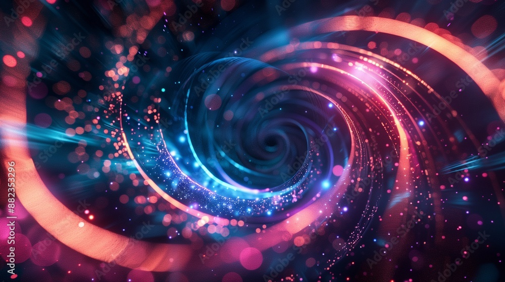 Abstract 3D background with colorful swirl Abstract 3D background with colorful swirl