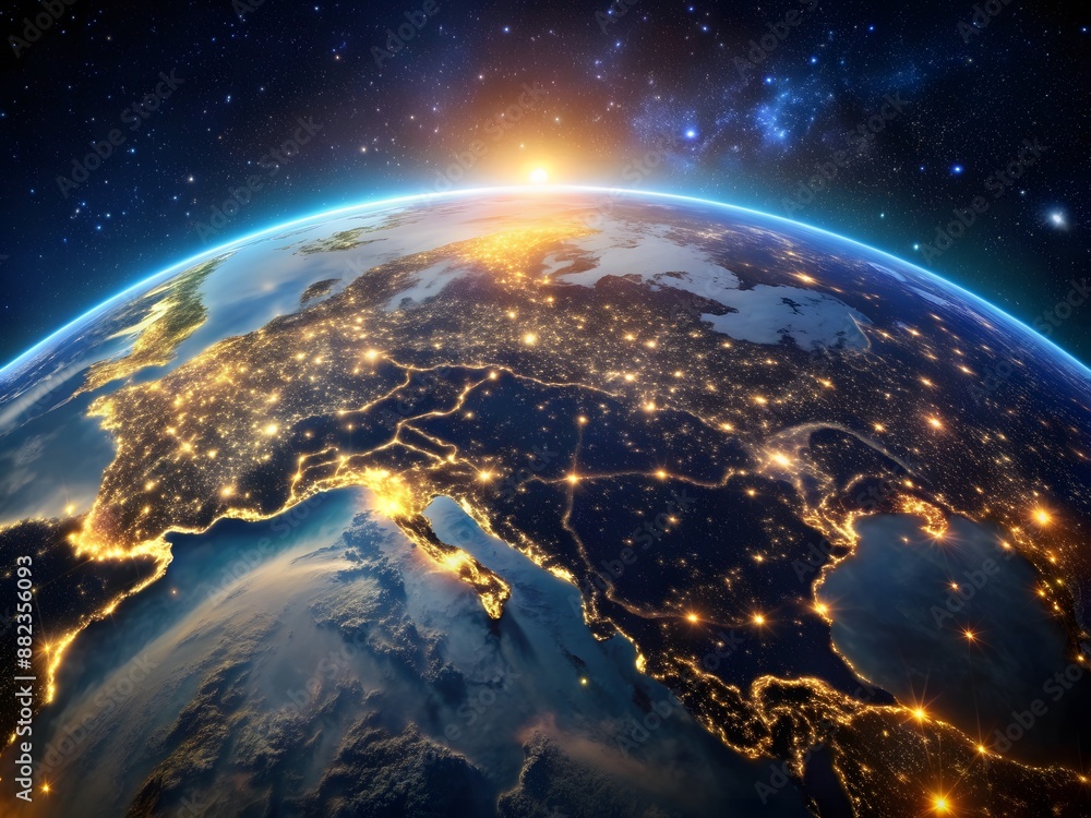 Obraz premium A view of the Earth from space