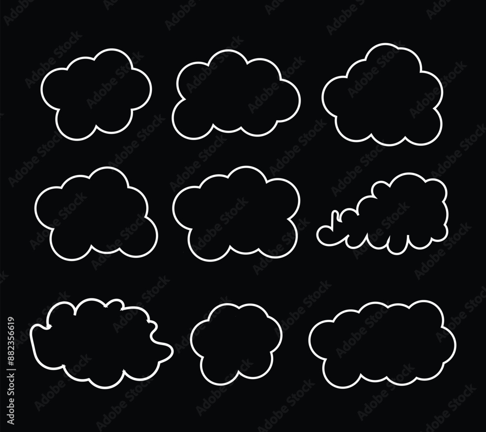 Fototapeta premium cloud shape outline design for designer