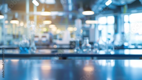 Wallpaper Mural Blurred background depicting a scientific research laboratory Torontodigital.ca