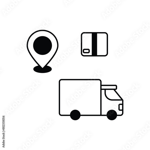 AI in Logistics vector icon