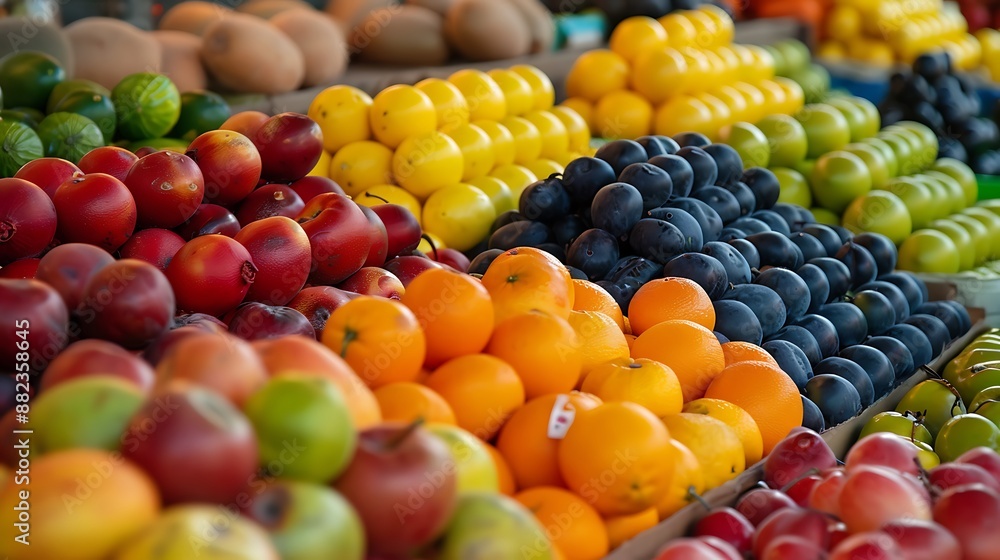 Assorted fruits in modern fruit market Assorted fruits in modern fruit market