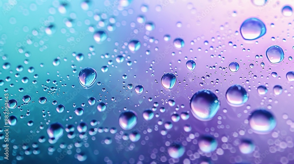Water Droplets on blue and green background. Created with Generative AI Water Droplets on blue and green background. Created with Generative AI