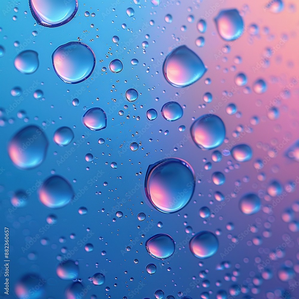 Water Droplets on blue and green background. Created with Generative AI Water Droplets on blue and green background. Created with Generative AI