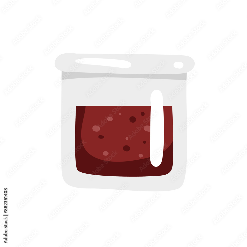 Red tkemali, Georgian sauce made from the plums in flat style. Vector illustration isolated on white background Red tkemali, Georgian sauce made from the plums in flat style. Vector illustration isolated on white background
