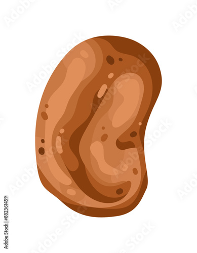 Nazuki, Georgian sweet bread in flat style. Vector illustration isolated on white background