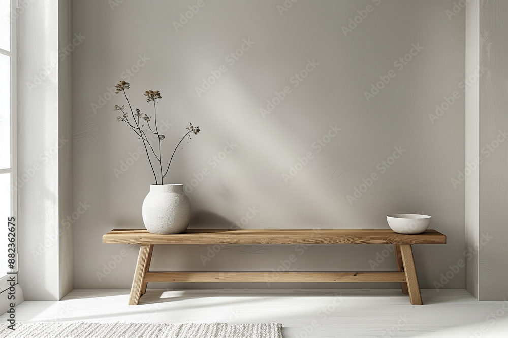 Curated visual reference: Fresh Look at Essence Of Scandinavian Minimalism With A Sleek Wooden Bench Set
