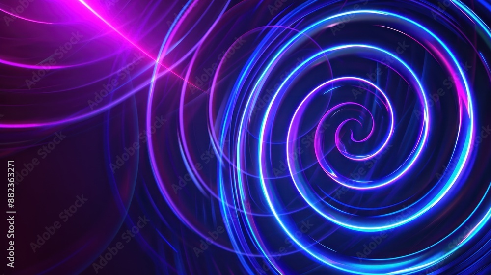 Neon Spiral Abstract Art Neon Spiral Abstract Art