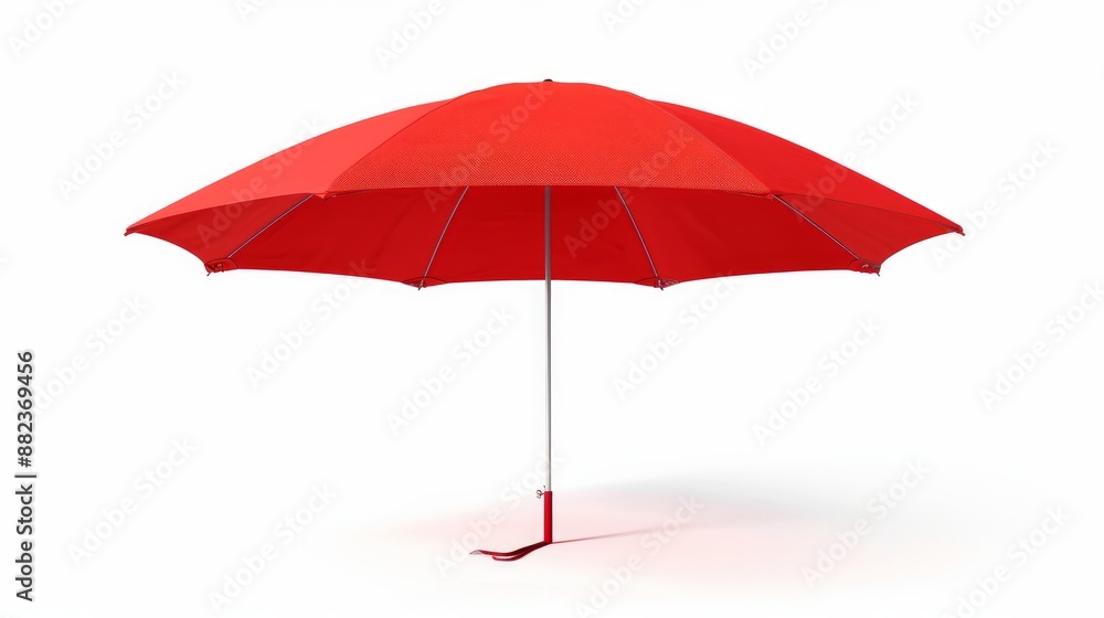 Red beach umbrella isolated on a white background Red beach umbrella isolated on a white background