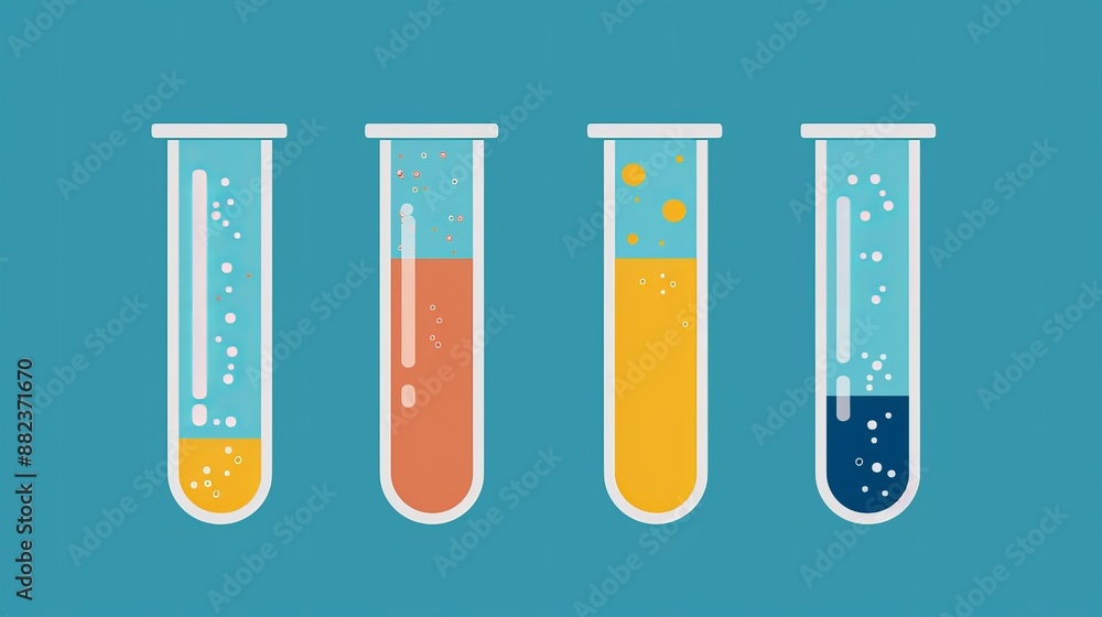 Simple vector design of a test tube illustration Simple vector design of a test tube illustration