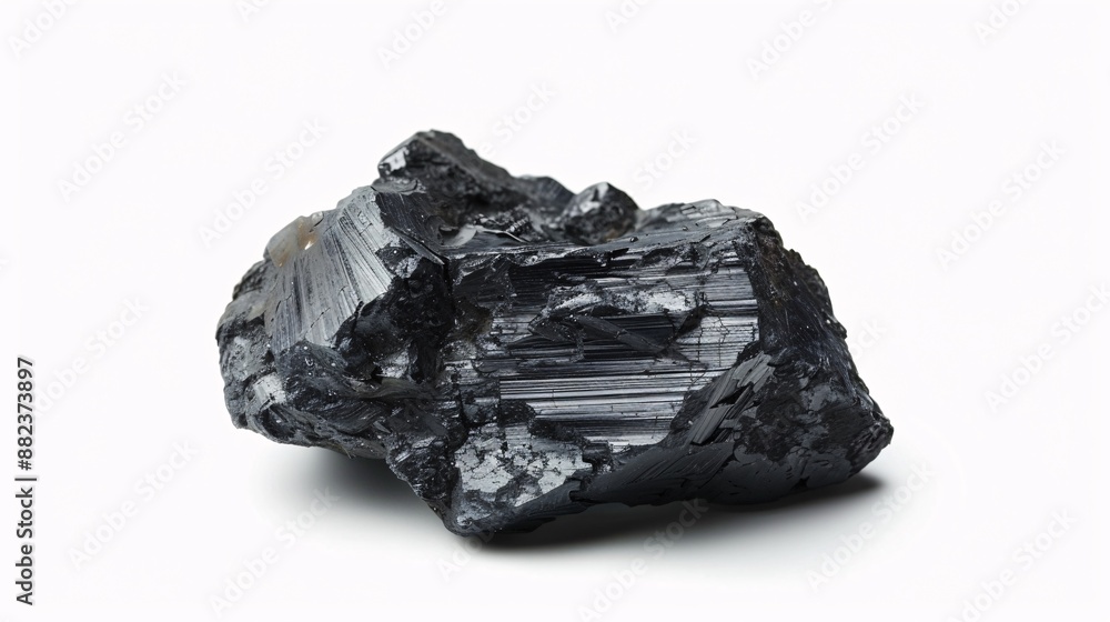 Piece of smoldering coal isolated on white Piece of smoldering coal isolated on white