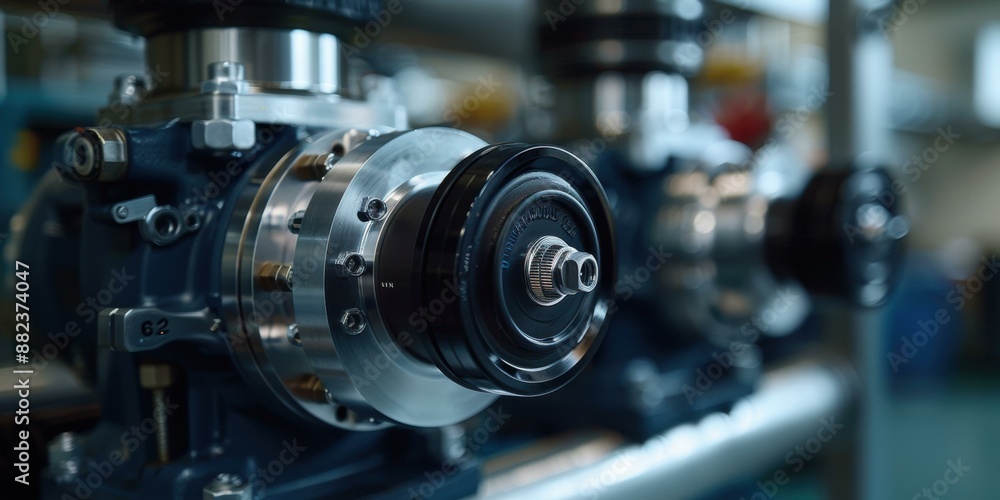 Close-up of a mechanical device. AI. Close-up of a mechanical device. AI.