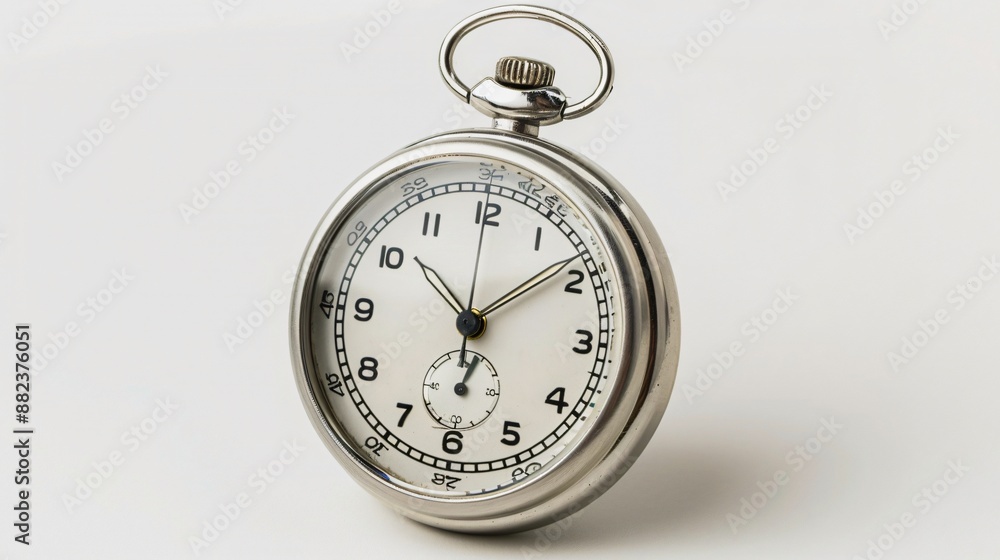 A simple, modern stopwatch with a clean design, against a white backdrop A simple, modern stopwatch with a clean design, against a white backdrop