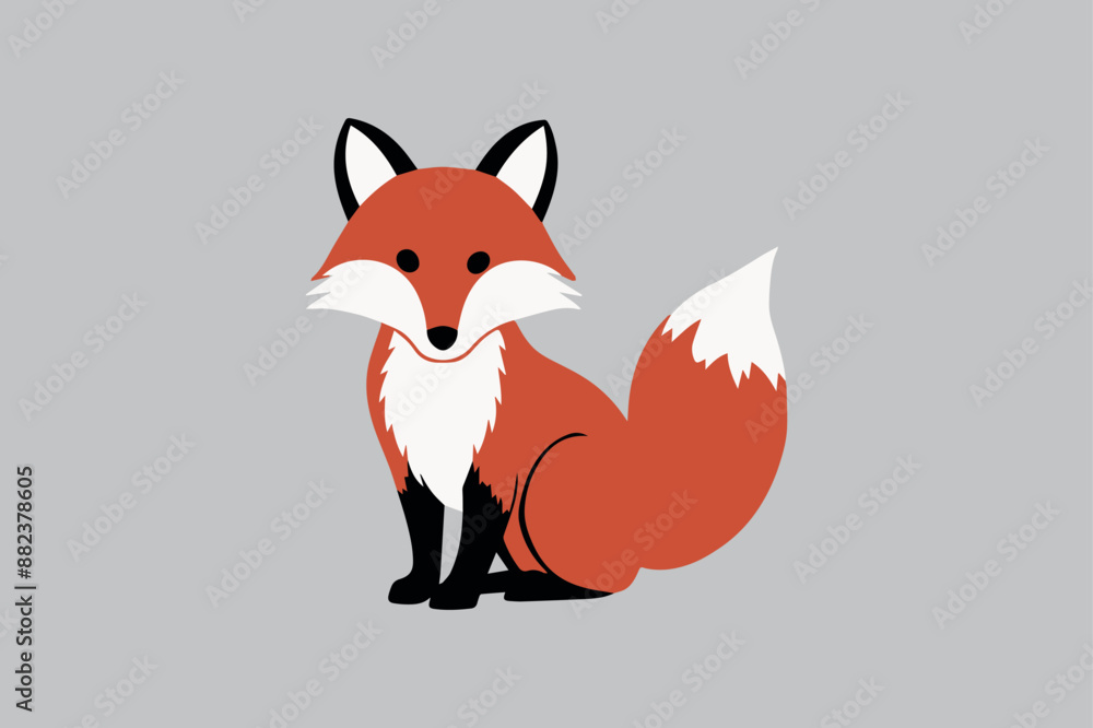 cute fox vector art illustration cute fox vector art illustration