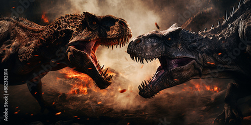 FIGHT BETWEEN TWO BAD DINOSAURS 2 photo