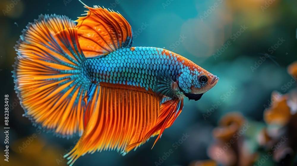 A Colorful Betta Fish A Colorful Betta Fish
