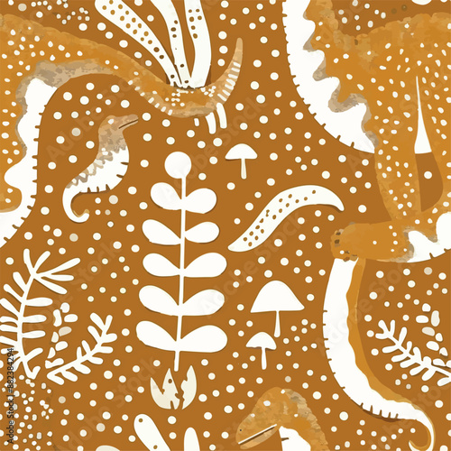Seamless patterns featuring dinosaurs in various styles, from Cambrian to Jurassic periods. Designs include striped, camouflaged, and playful motifs. Ideal for textiles, wallpapers, and creative proje