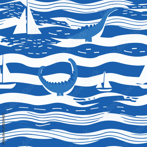 Seamless patterns featuring dinosaurs in various styles, from Cambrian to Jurassic periods. Designs include striped, camouflaged, and playful motifs. Ideal for textiles, wallpapers, and creative proje