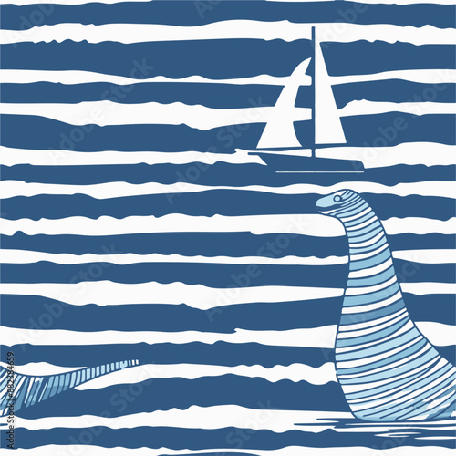Seamless patterns featuring dinosaurs in various styles, from Cambrian to Jurassic periods. Designs include striped, camouflaged, and playful motifs. Ideal for textiles, wallpapers, and creative proje