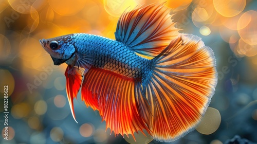 Colorful Siamese Fighting Fish photo