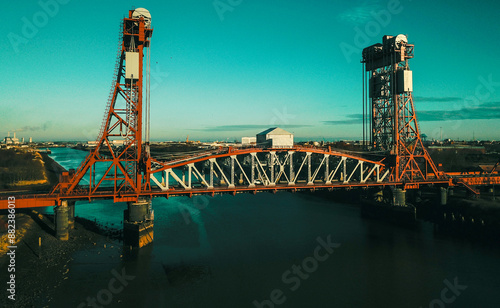 The Newport Bridge which links the towns of Stockton on Tees and Middlesbrough photo