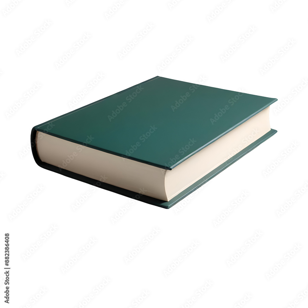 Realistic book mockup on transparent background.