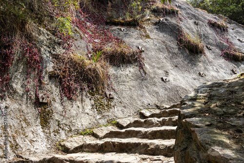 Stairs to the top of Monserrate mountain photo