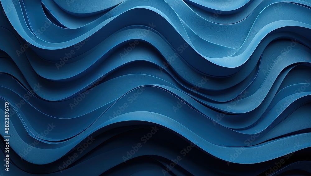 Abstract Blue Waves in 3D Abstract Blue Waves in 3D