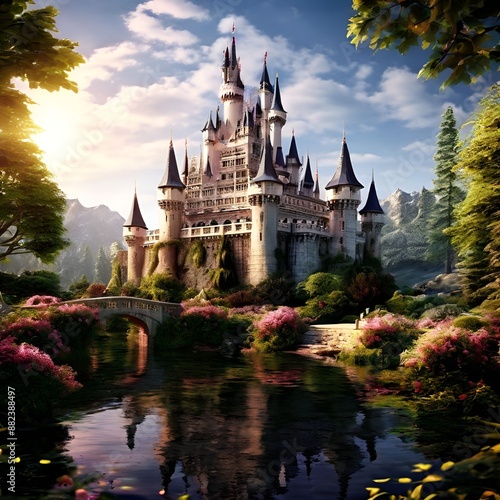 Wallpaper Mural Fairytale castle Torontodigital.ca