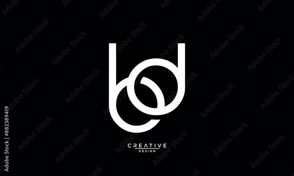 BD, DB, B, D, Abstract Letters Logo Monogram BD, DB, B, D, Abstract Letters Logo Monogram