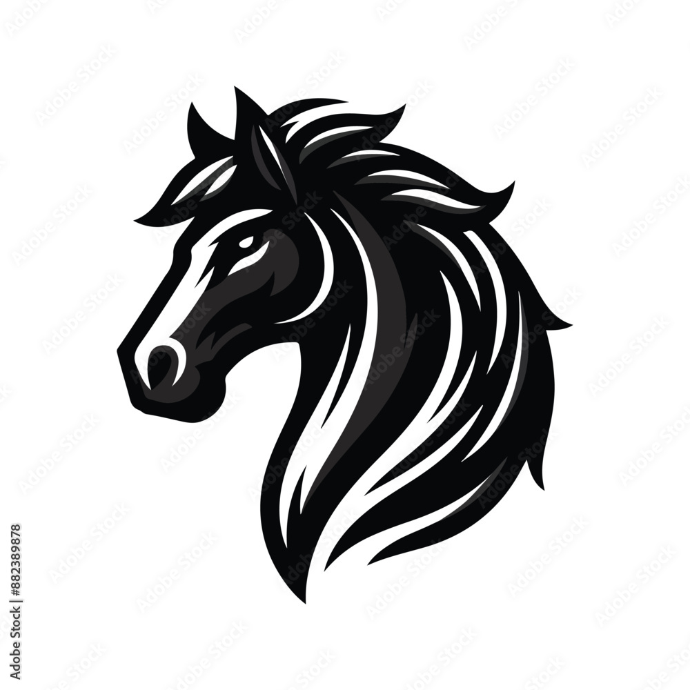 Naklejka premium horse silhouette vector