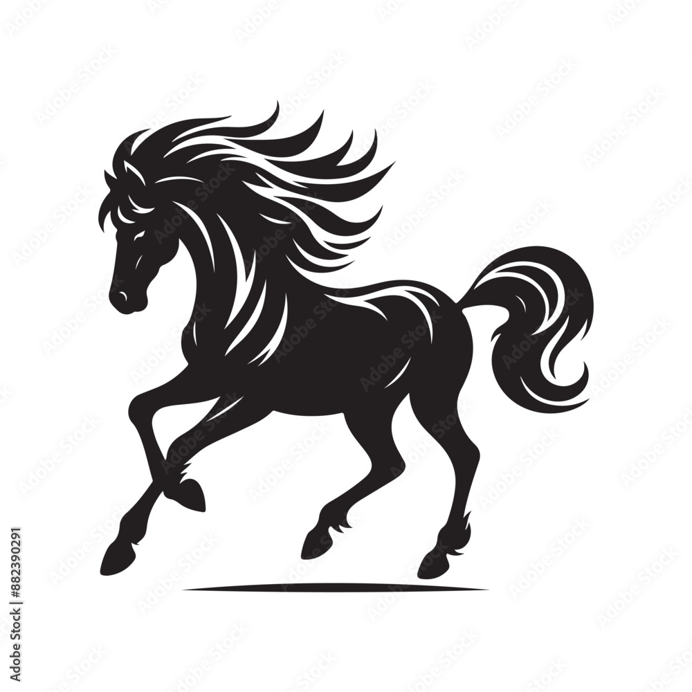 Obraz premium horse silhouette vector