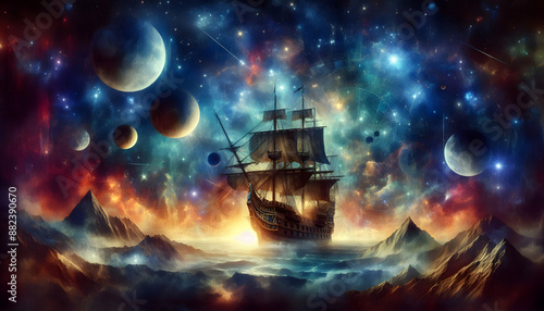 Fototapeta Naklejka Na Ścianę i Meble -  space station in space