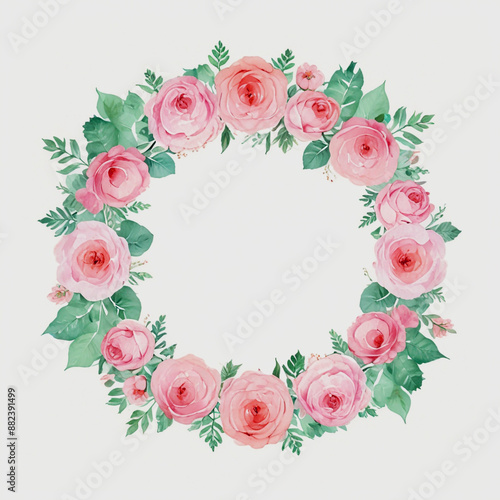 Floral wreath made from wildflowers and leaves