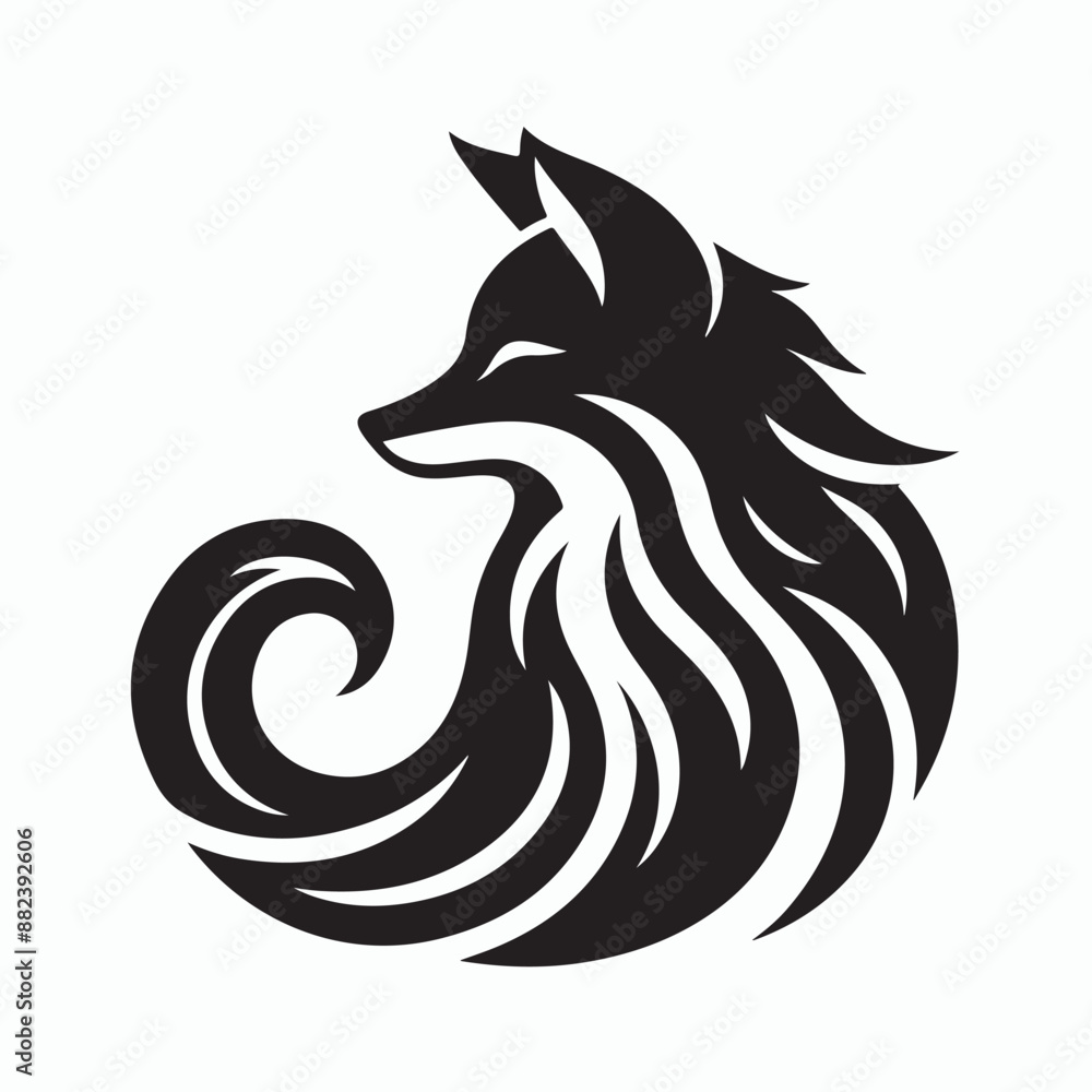 Fox silhouette vector Fox silhouette vector