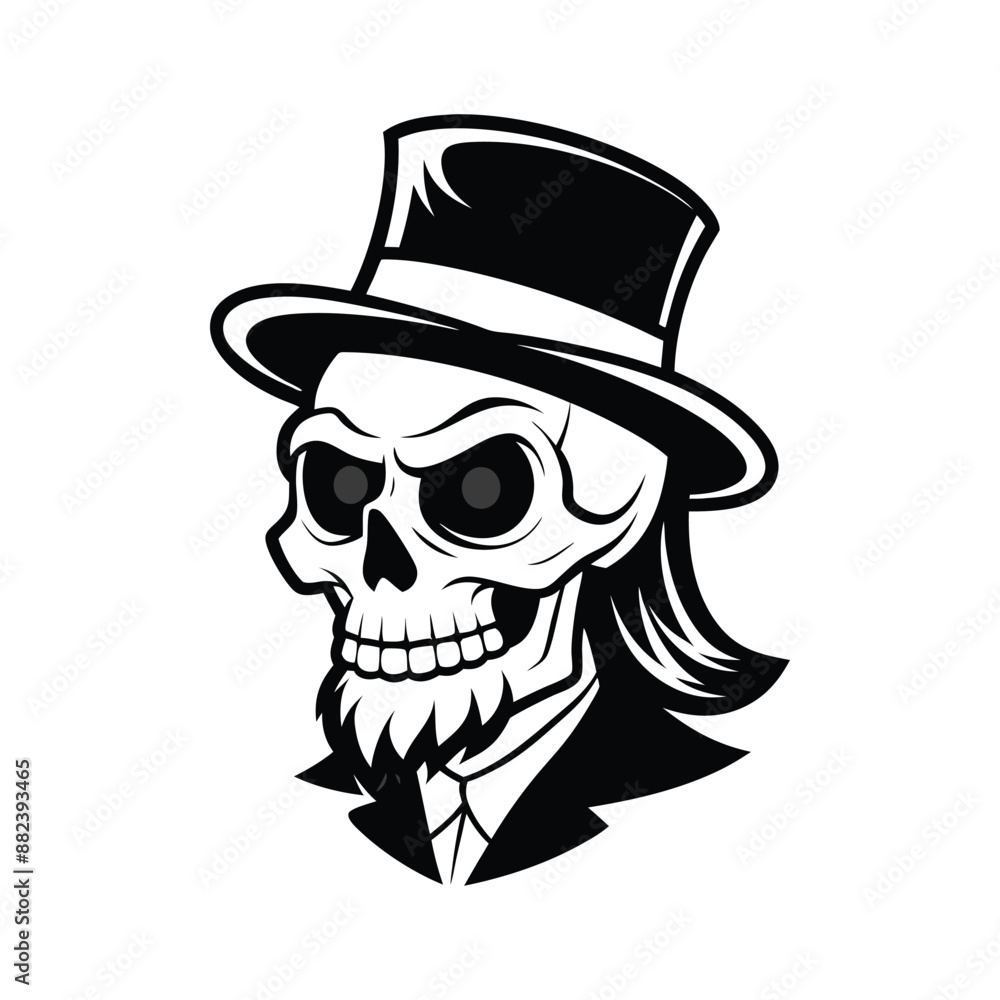 ghost skull vector on white background ghost skull vector on white background