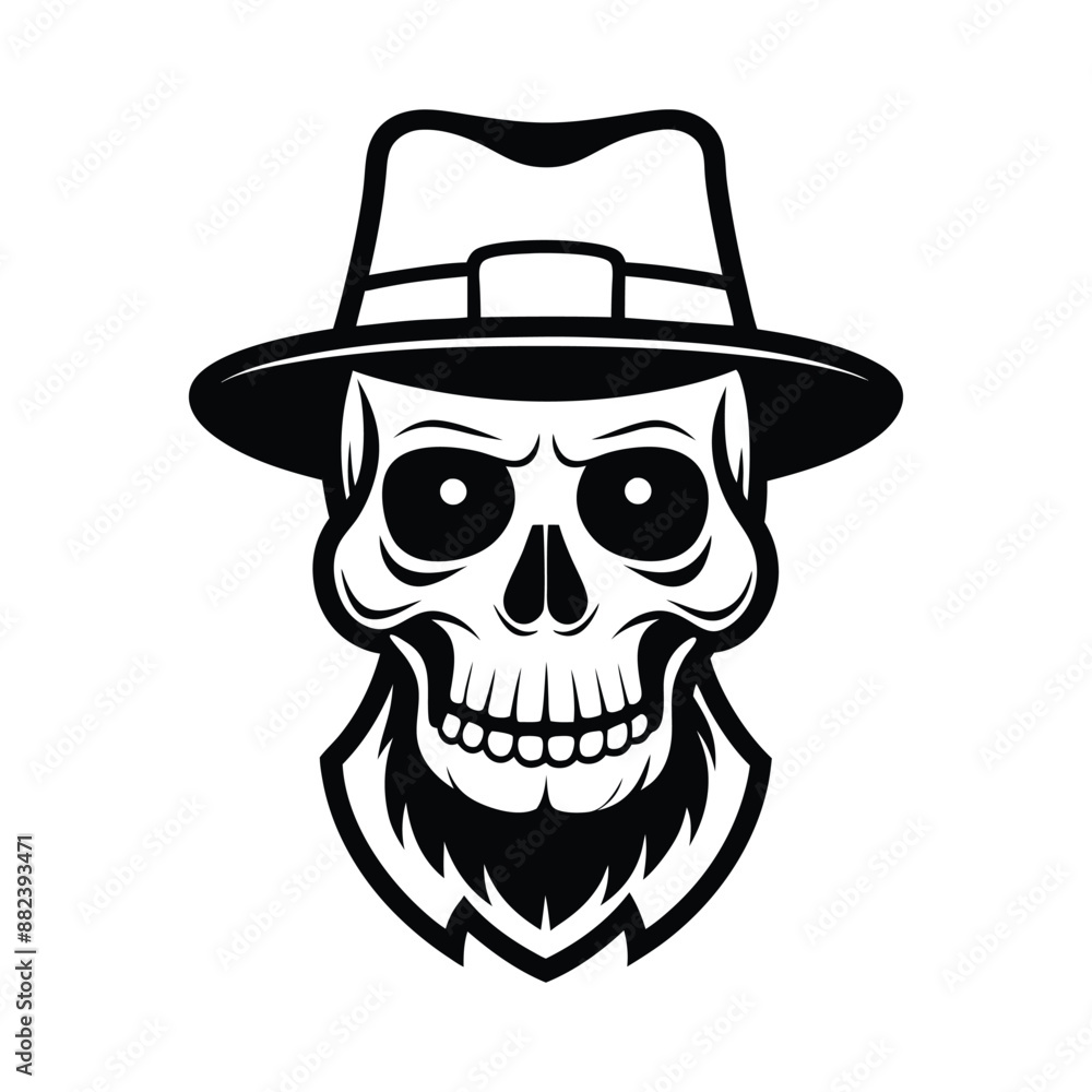 ghost skull vector on white background ghost skull vector on white background