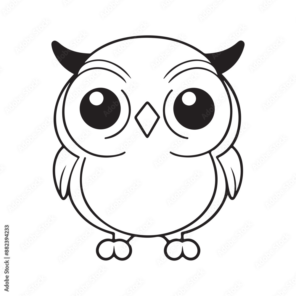 Ghost owl silhouette vector illustration Ghost owl silhouette vector illustration