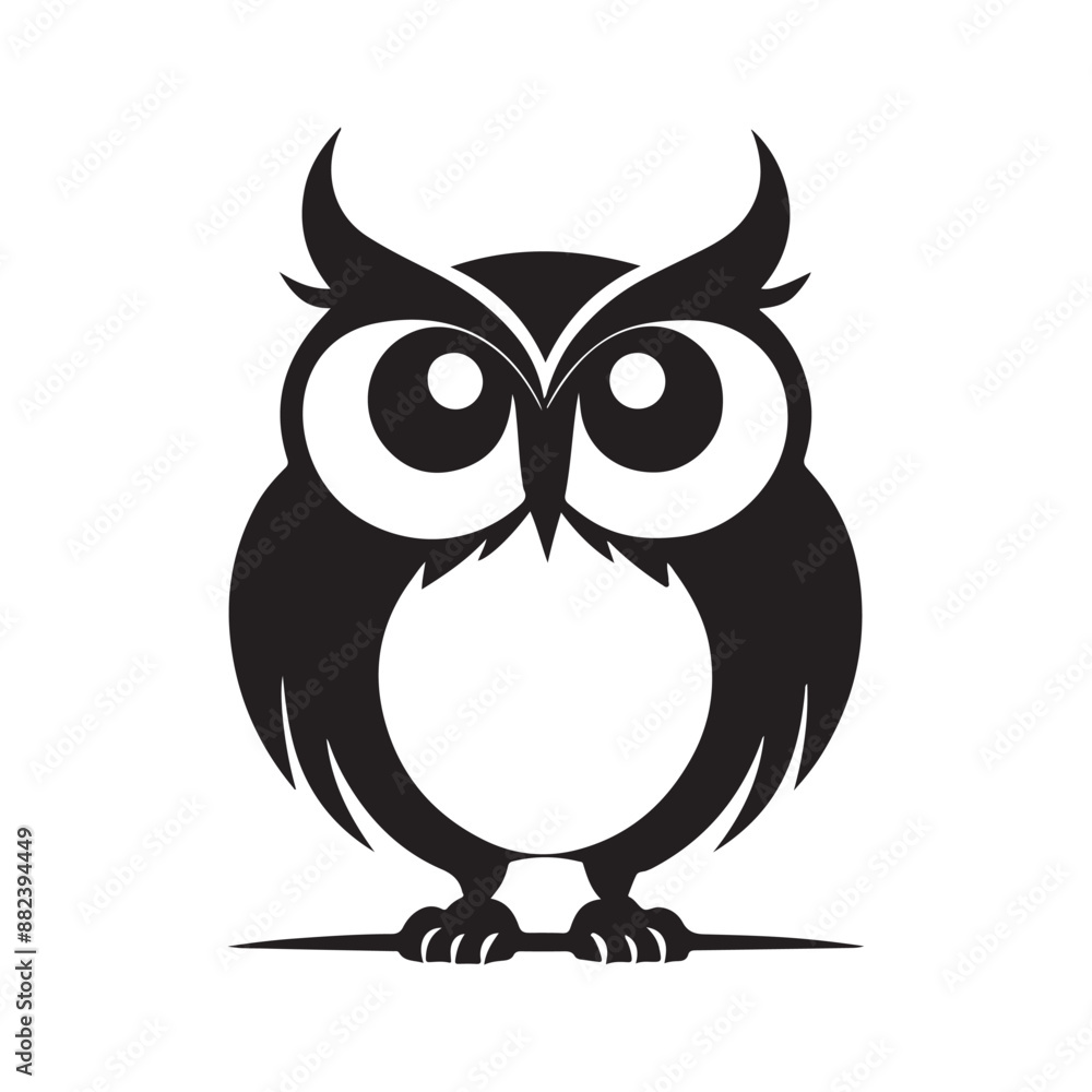 Ghost owl silhouette vector illustration Ghost owl silhouette vector illustration