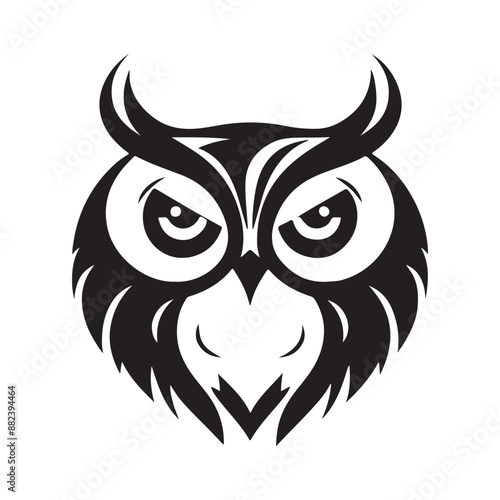 Ghost owl silhouette vector illustration