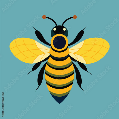 Cute honeybee vector clipart, perfect for printable digital graphics and designs
