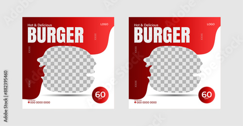 Social media post design for food items.