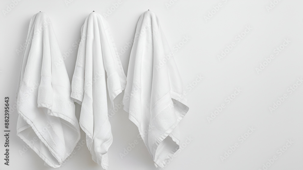 close up of a white towel bathroom on white background close up of a white towel bathroom on white background