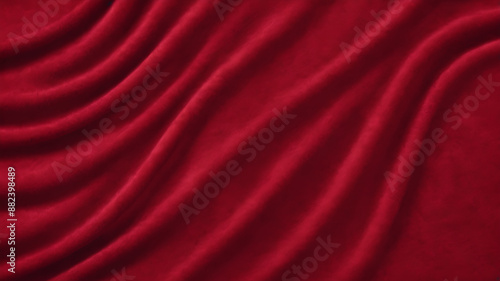 A deep red velour background. Generative AI