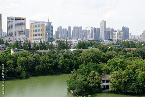 Blick auf Hefei, China