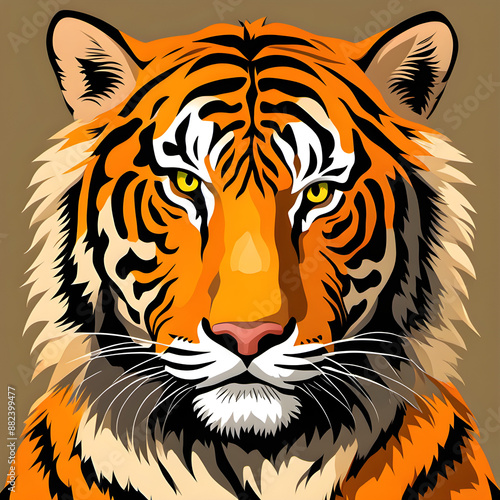 tiger head vector illustration