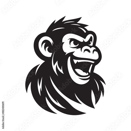 Wallpaper Mural monkey silhouette vector Torontodigital.ca